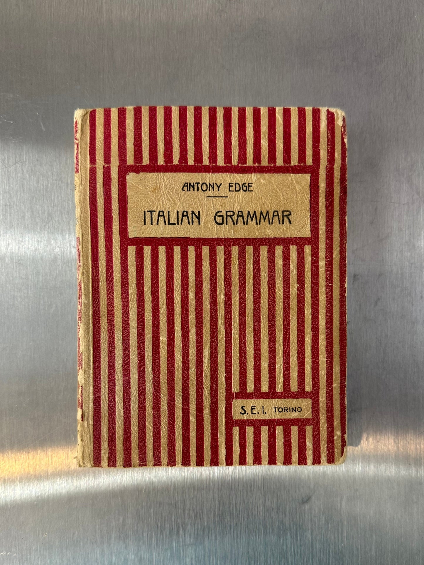 1944 Italian Grammar Antony Edge Language Book Vintage Reprinting