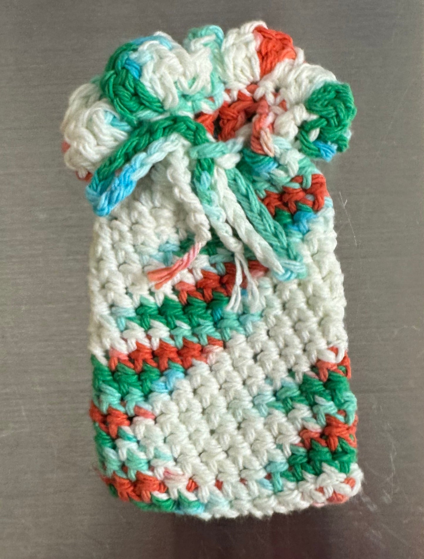Handmade Crochet Soap Saver Eco-Friendly Cotton Soap Bag - Multicolor