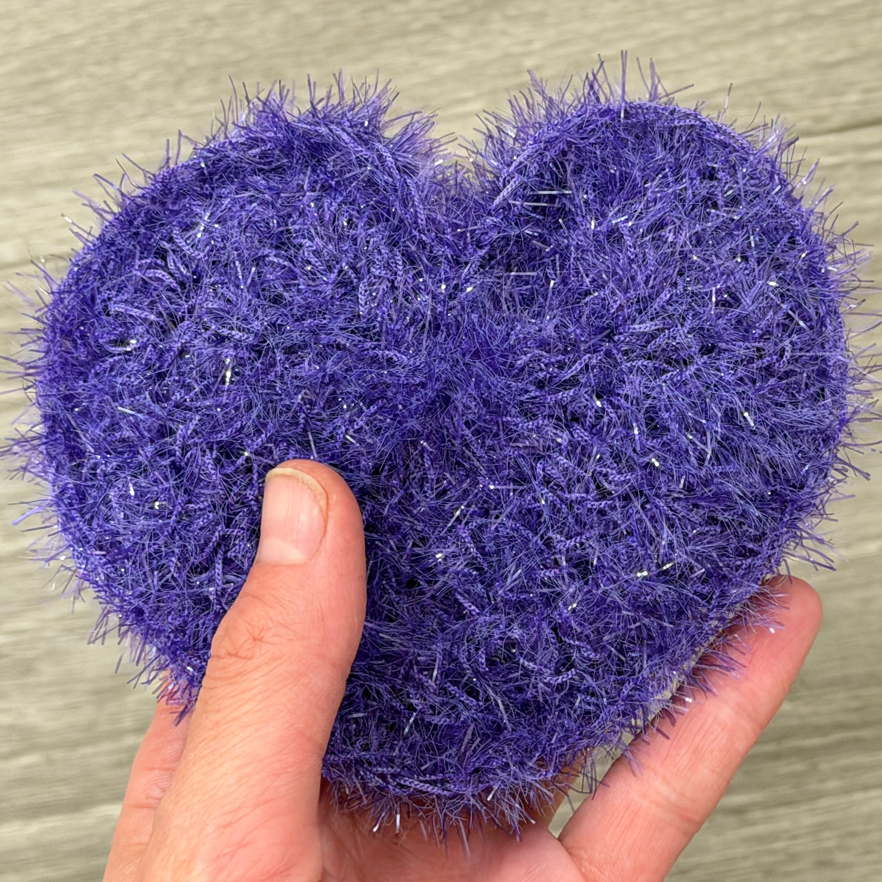 Heart Dish Scrubby — Handmade