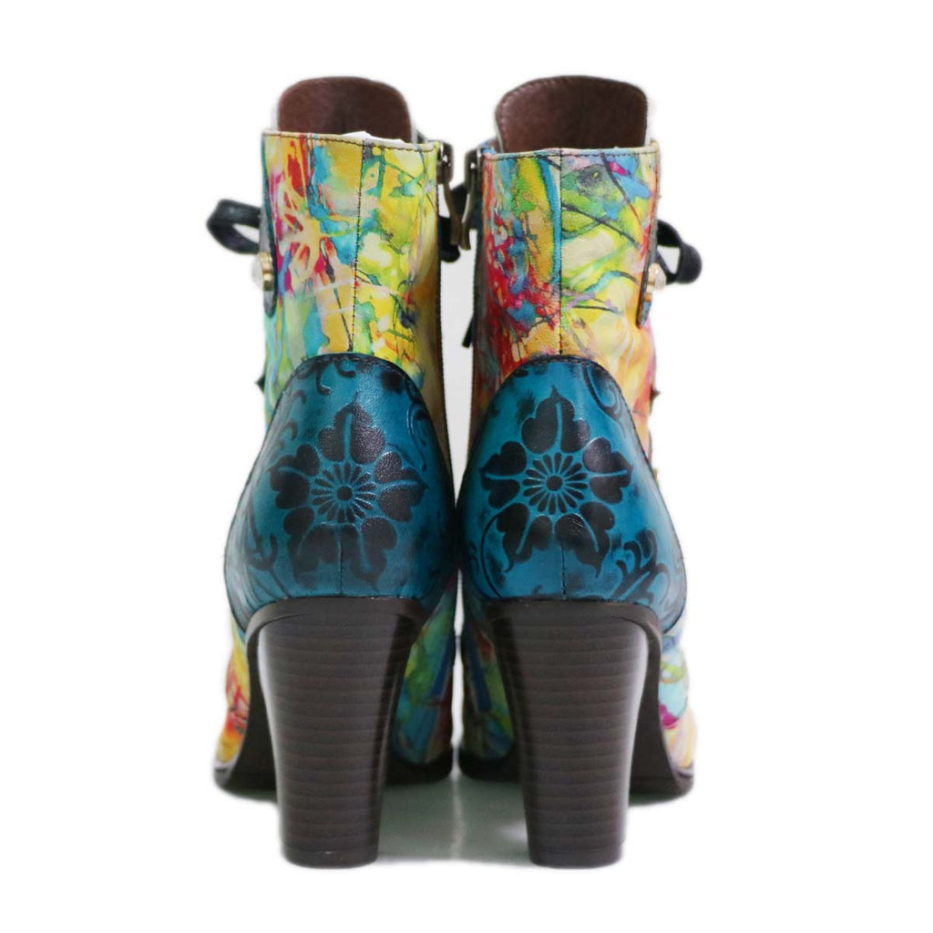 Women's Retro Hand-Painted Leather Boots