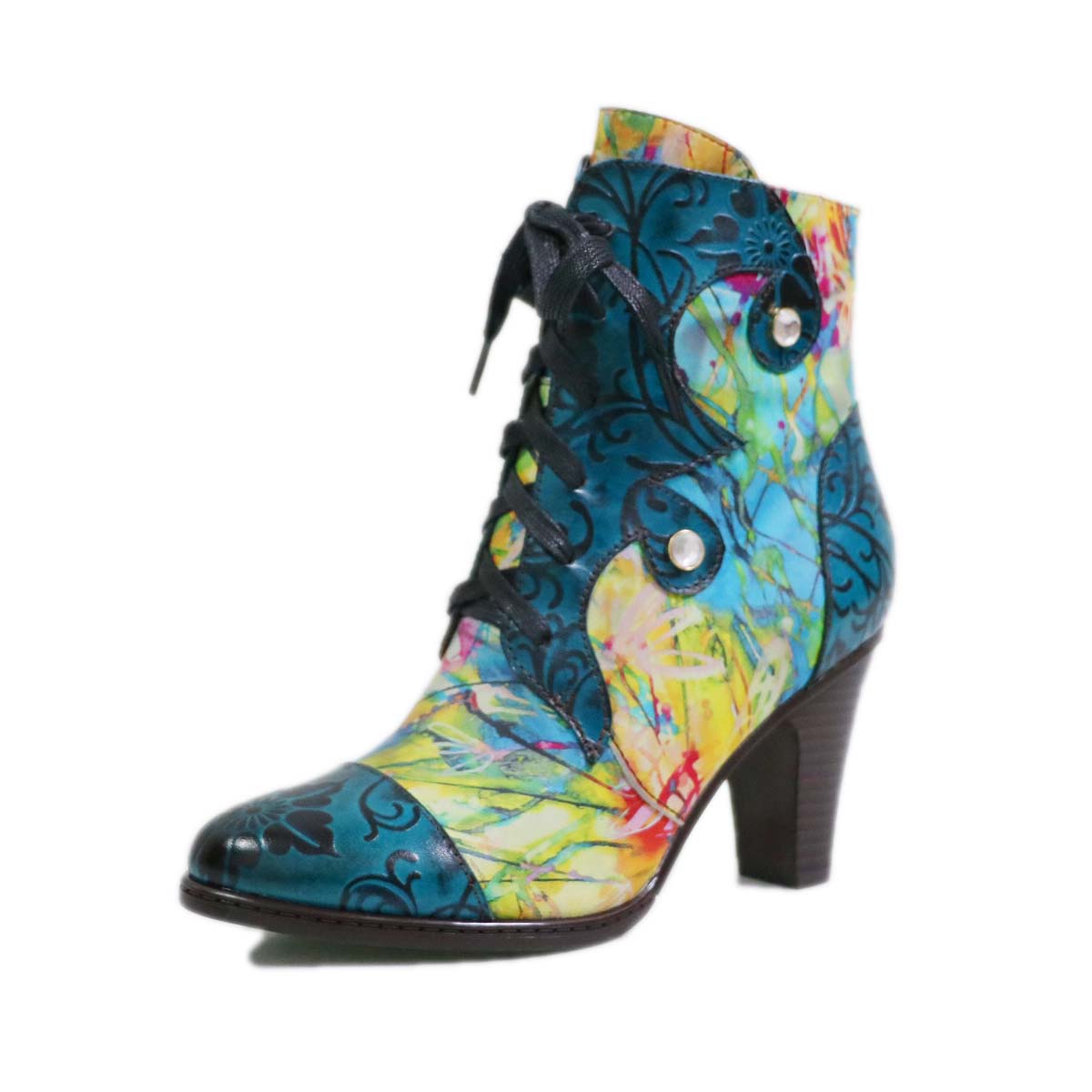 Women's Retro Hand-Painted Leather Boots