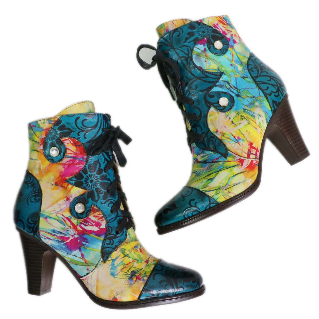 Women's Retro Hand-Painted Leather Boots