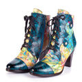 Women's Retro Hand-Painted Leather Boots