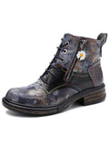 Women's Hand-Painted 90s Y2K Lace-Up Ankle Boots