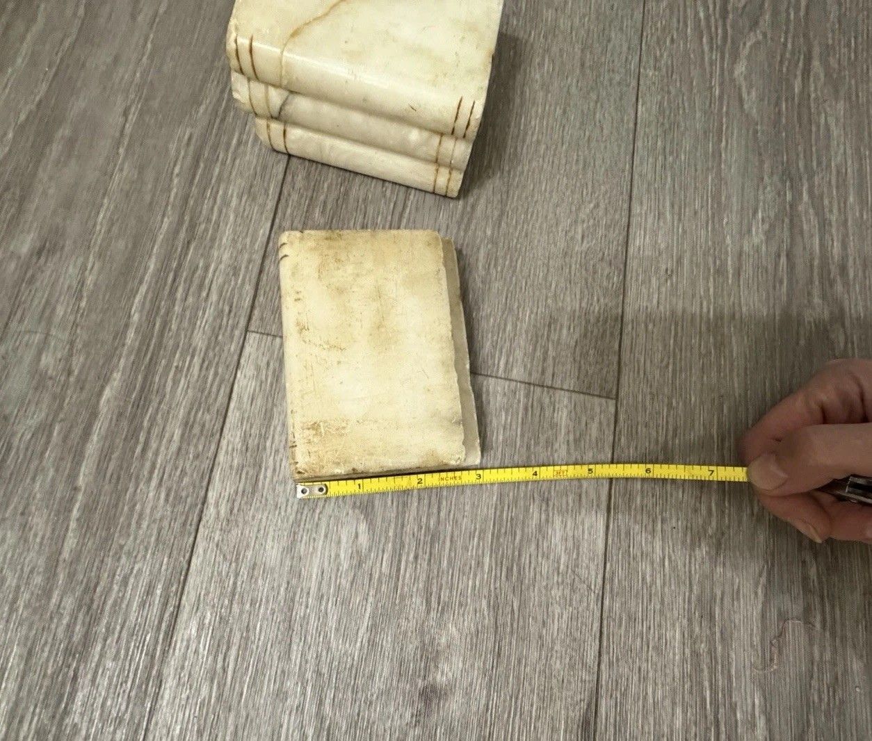 Vintage Marble Stacked Book Bookends