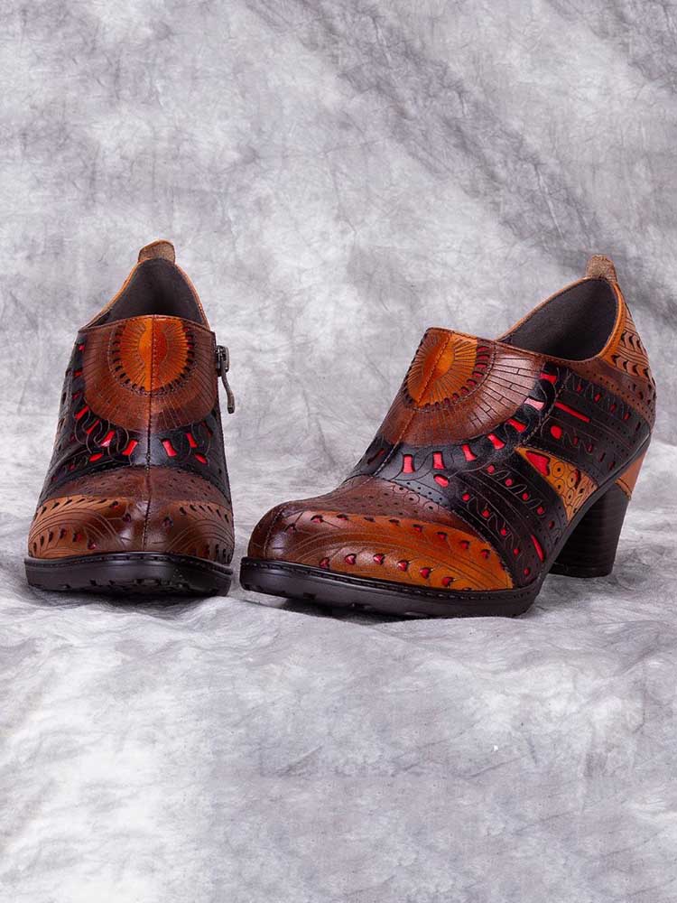 Women's Emmeline Engraved Leather Shoes