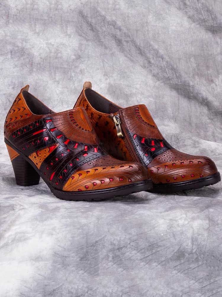 Women's Emmeline Engraved Leather Shoes