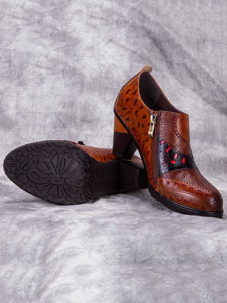 Women's Emmeline Engraved Leather Shoes