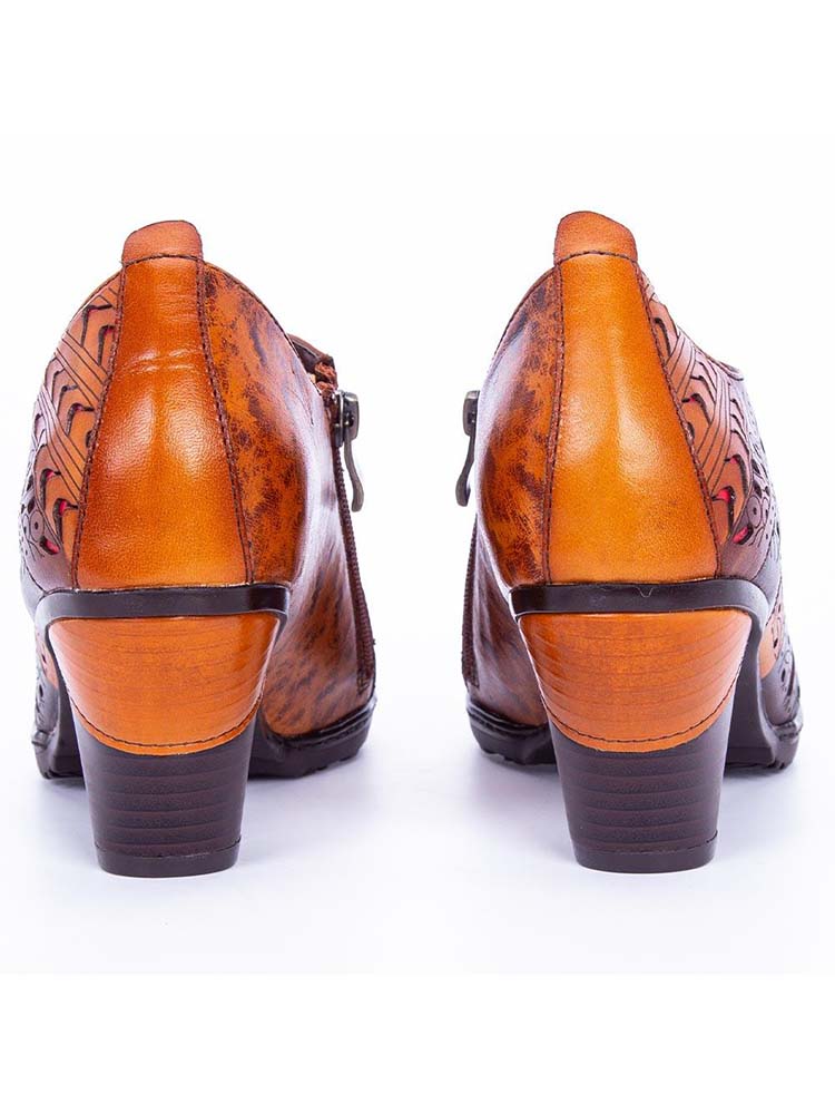 Women's Emmeline Engraved Leather Shoes