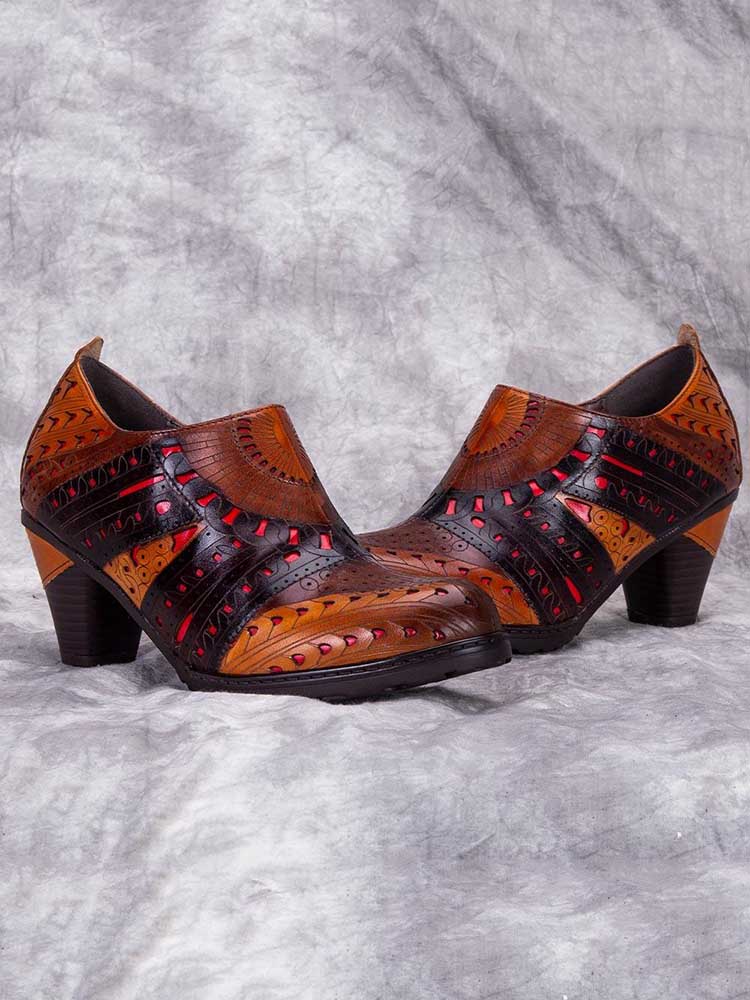 Women's Emmeline Engraved Leather Shoes
