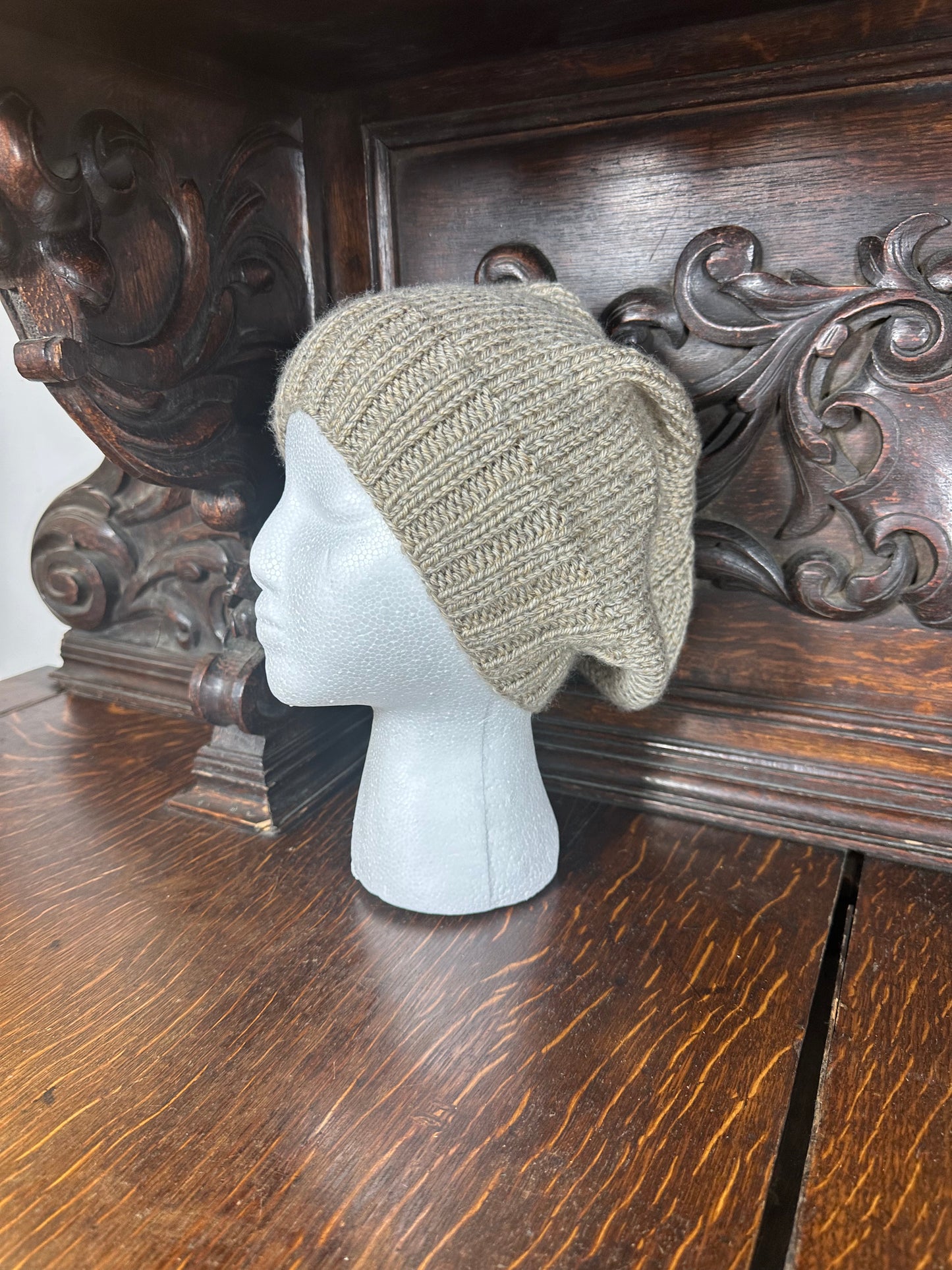 Slouchy Beige Beanie