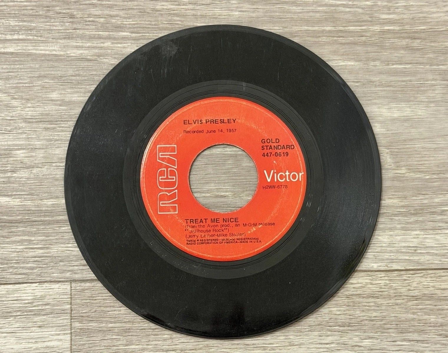 Elvis Presley Jailhouse Rock 7" 45