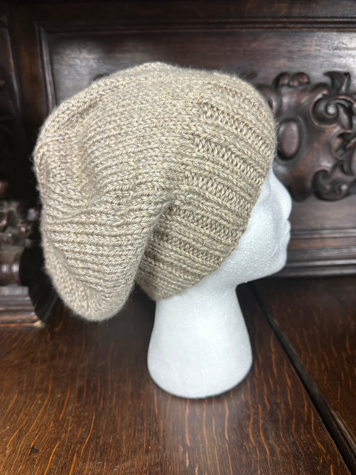 Slouchy Beige Beanie