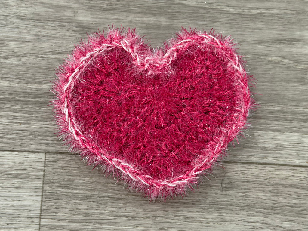 Heart Dish Scrubby — Handmade