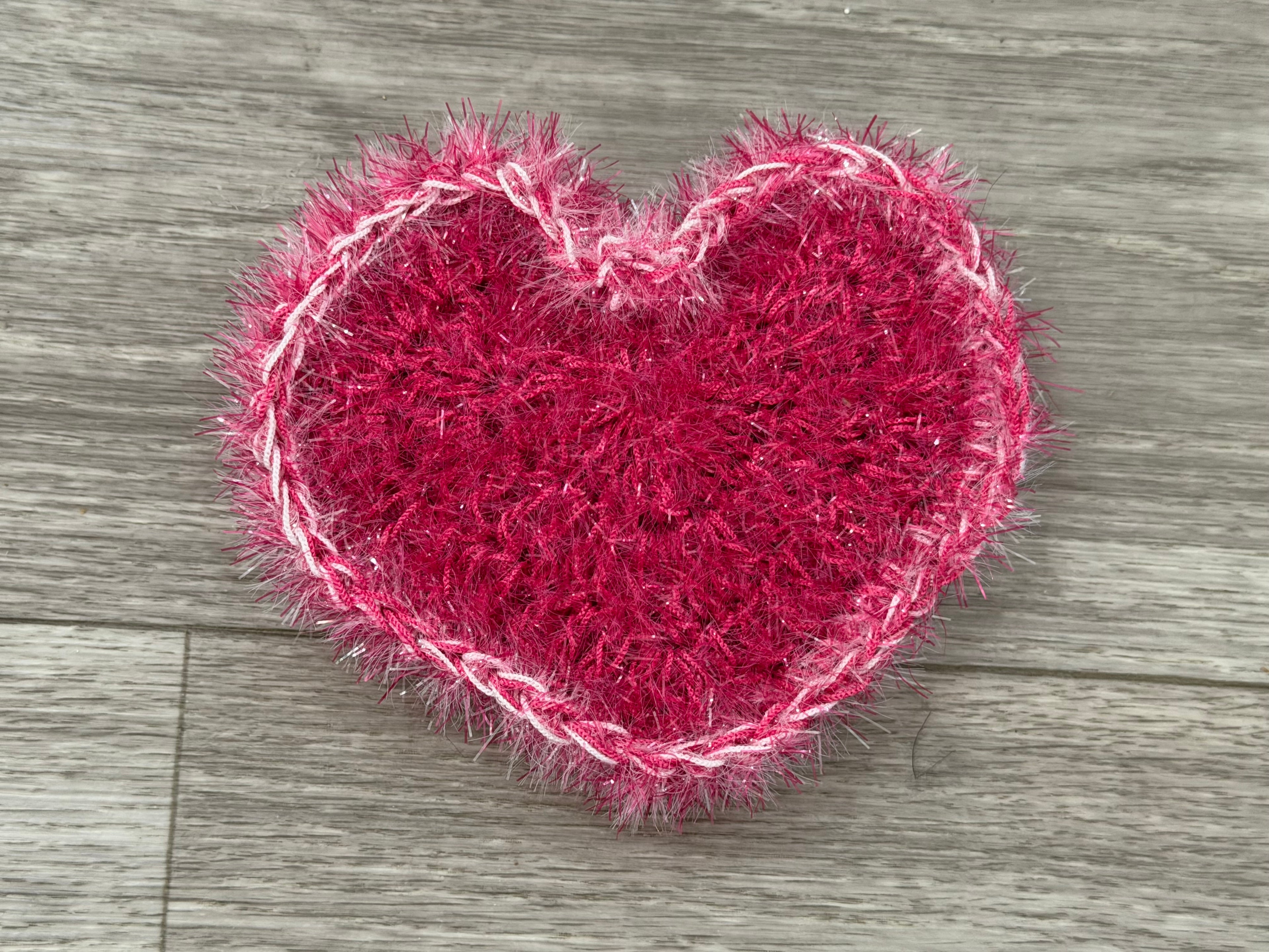 Heart Dish Scrubby — Handmade