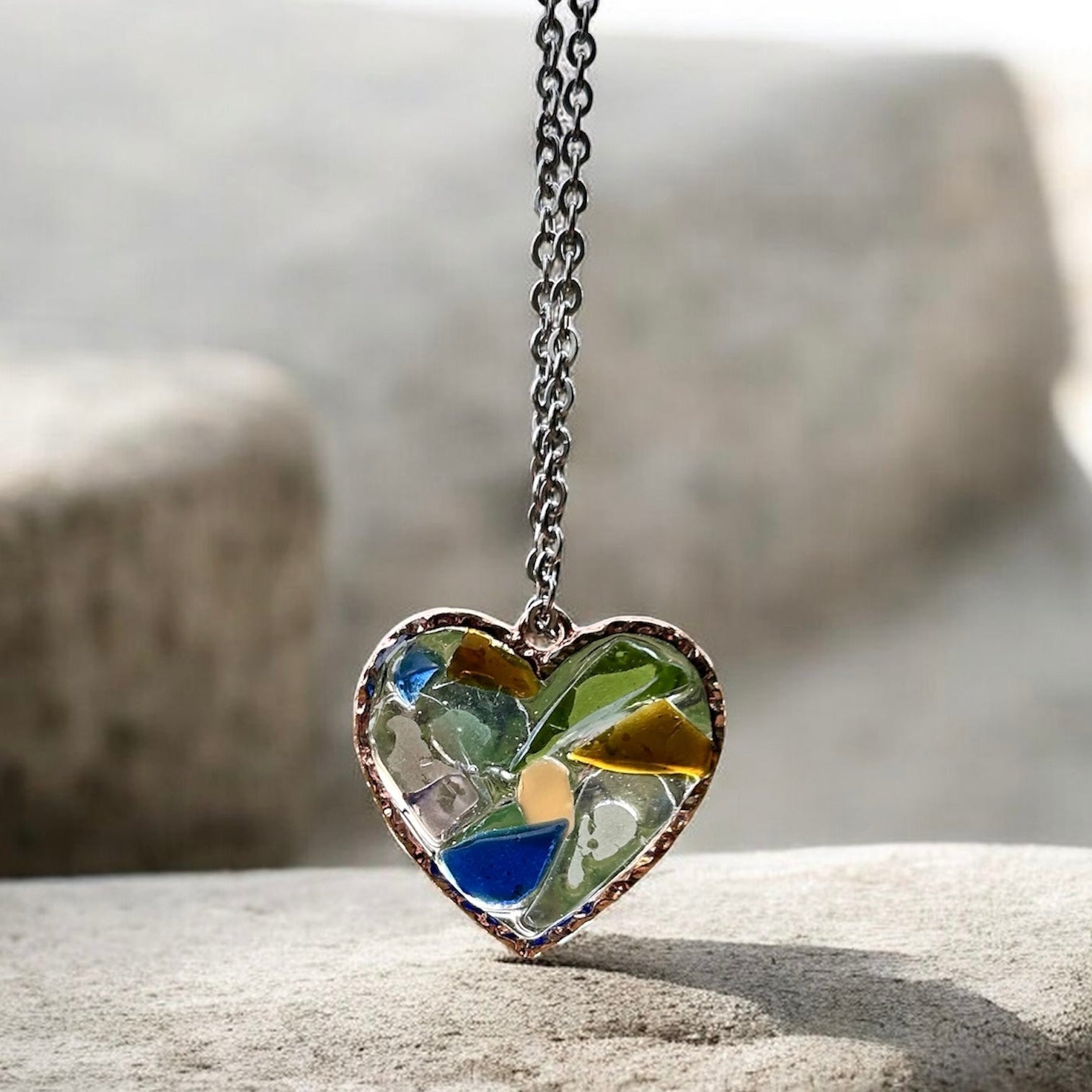 Lake Michigan Beach Glass Necklace