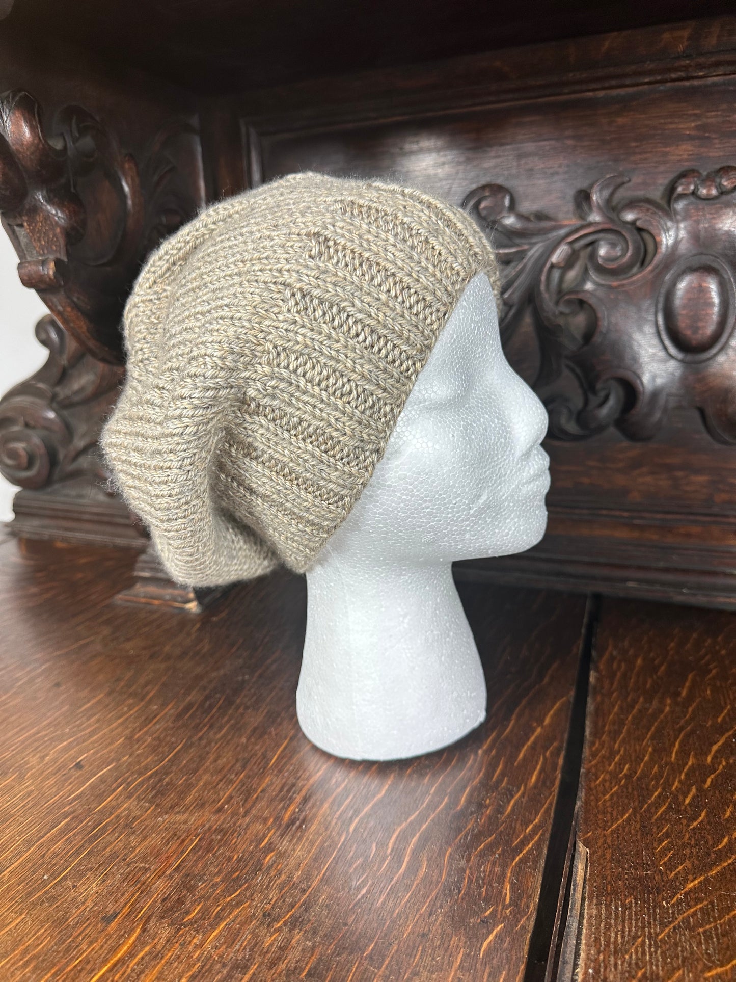 Slouchy Beige Beanie