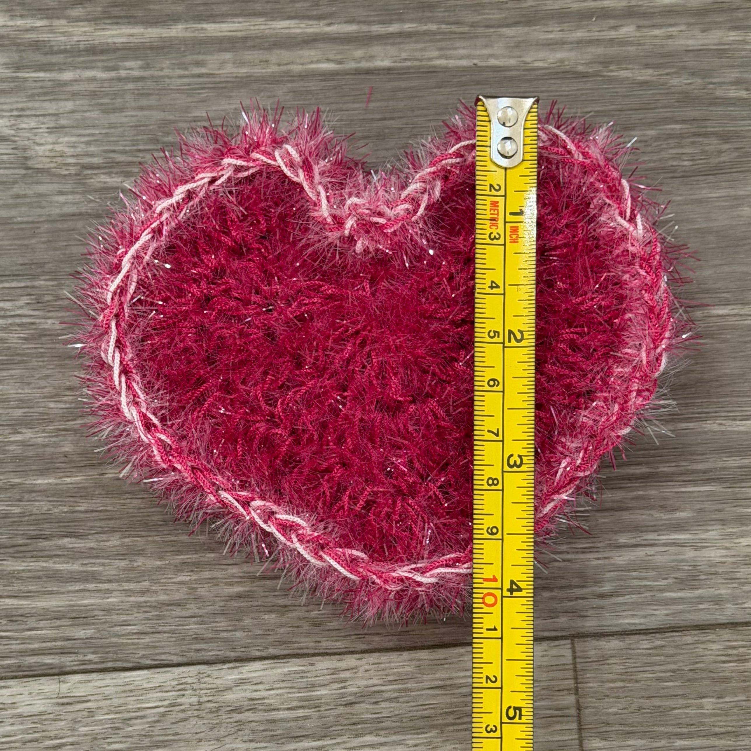 Heart Dish Scrubby — Handmade