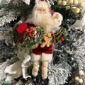 Vintage Santa Ornament with Wreath