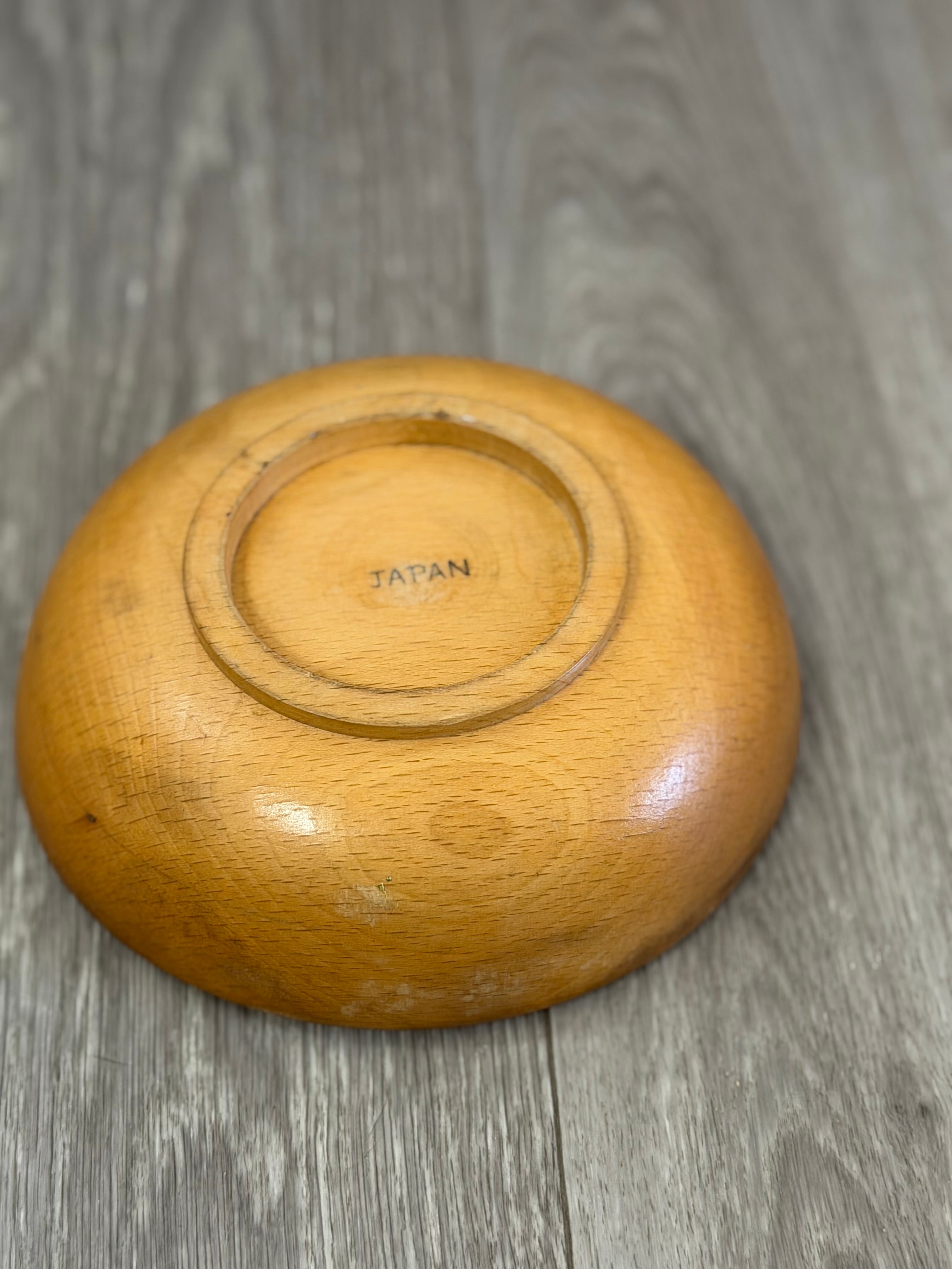 Vintage Japanese Wooden Bowl