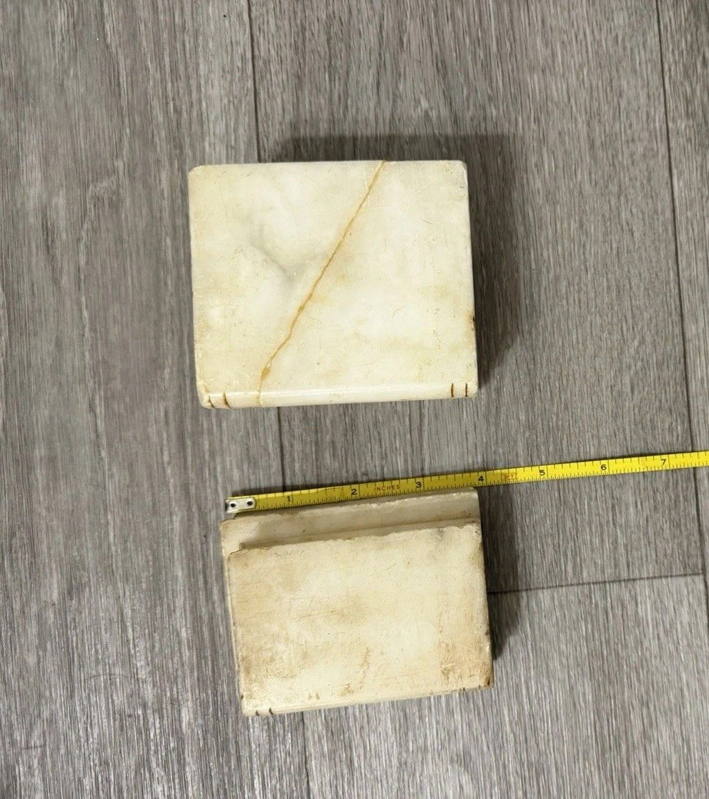 Vintage Marble Stacked Book Bookends