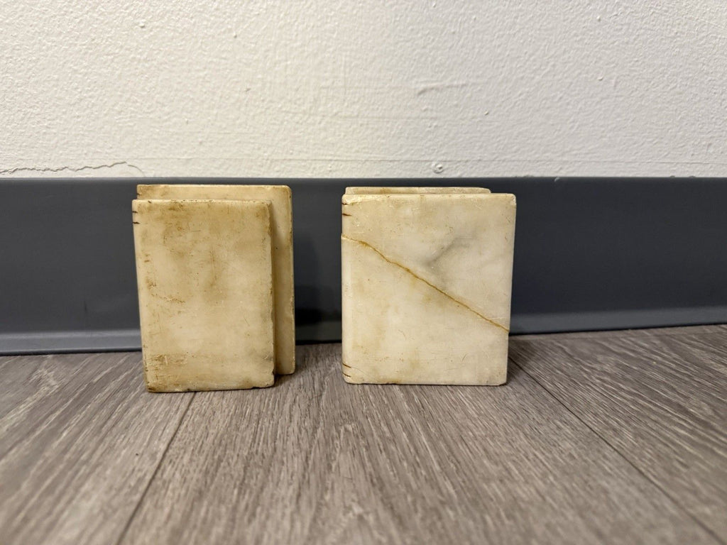 Vintage Marble Stacked Book Bookends
