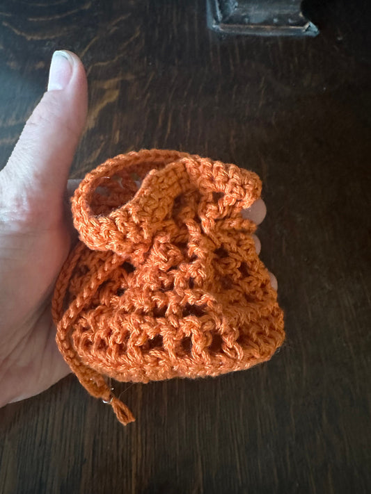 Crochet Mesh Jewelry / Rosary Bag