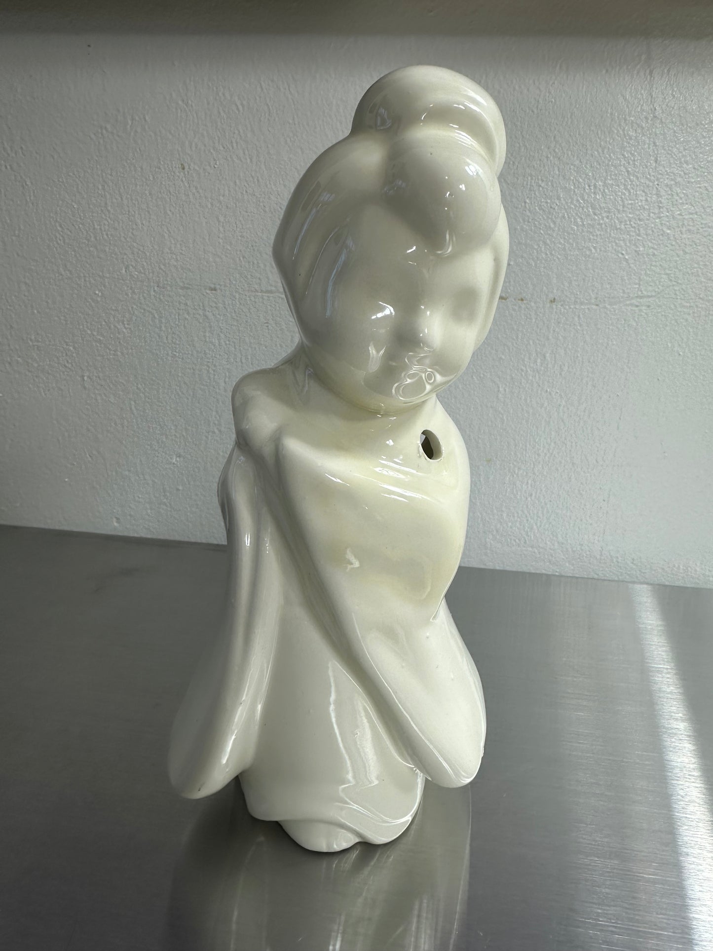 White Geisha in Kimono Ceramic Cocktail Drink Bar Tiki Mug Saratoga Souvenir
