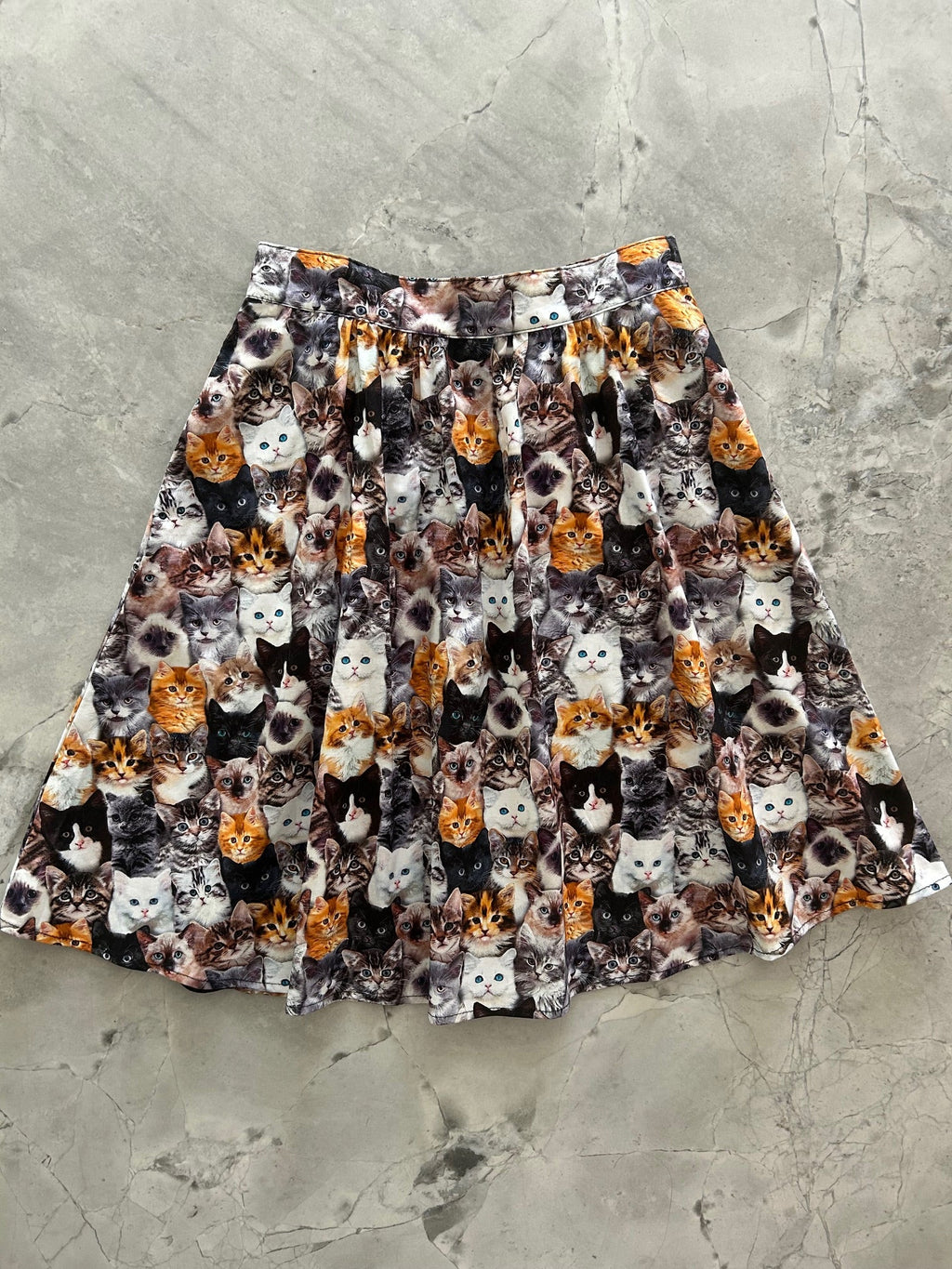 Women's Realistic Cats A-Line Skirt