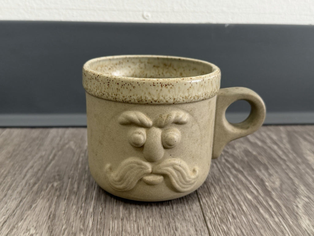 Fitz & Floyd, Stoneware/Pottery, Novelty Mustache Mug/Cup Character Face, 1970's