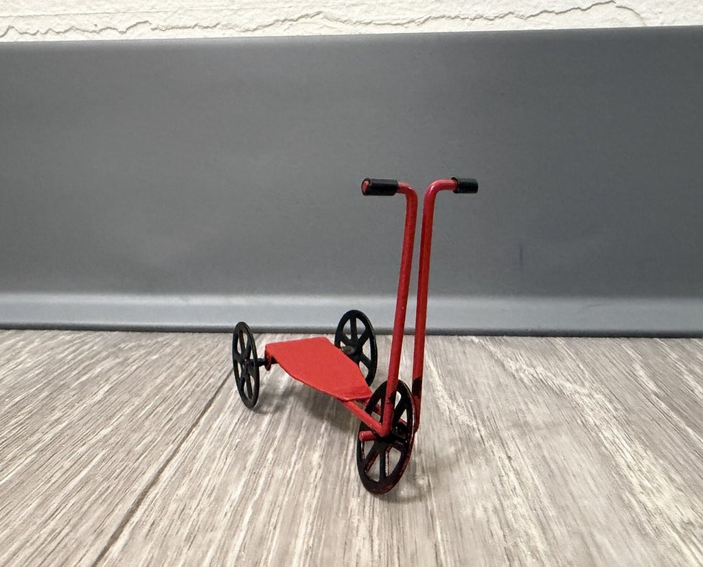 Vintage ~ Miniature Penny Farthing 3 wheel Scooter Dollhouse Christmas Ornament