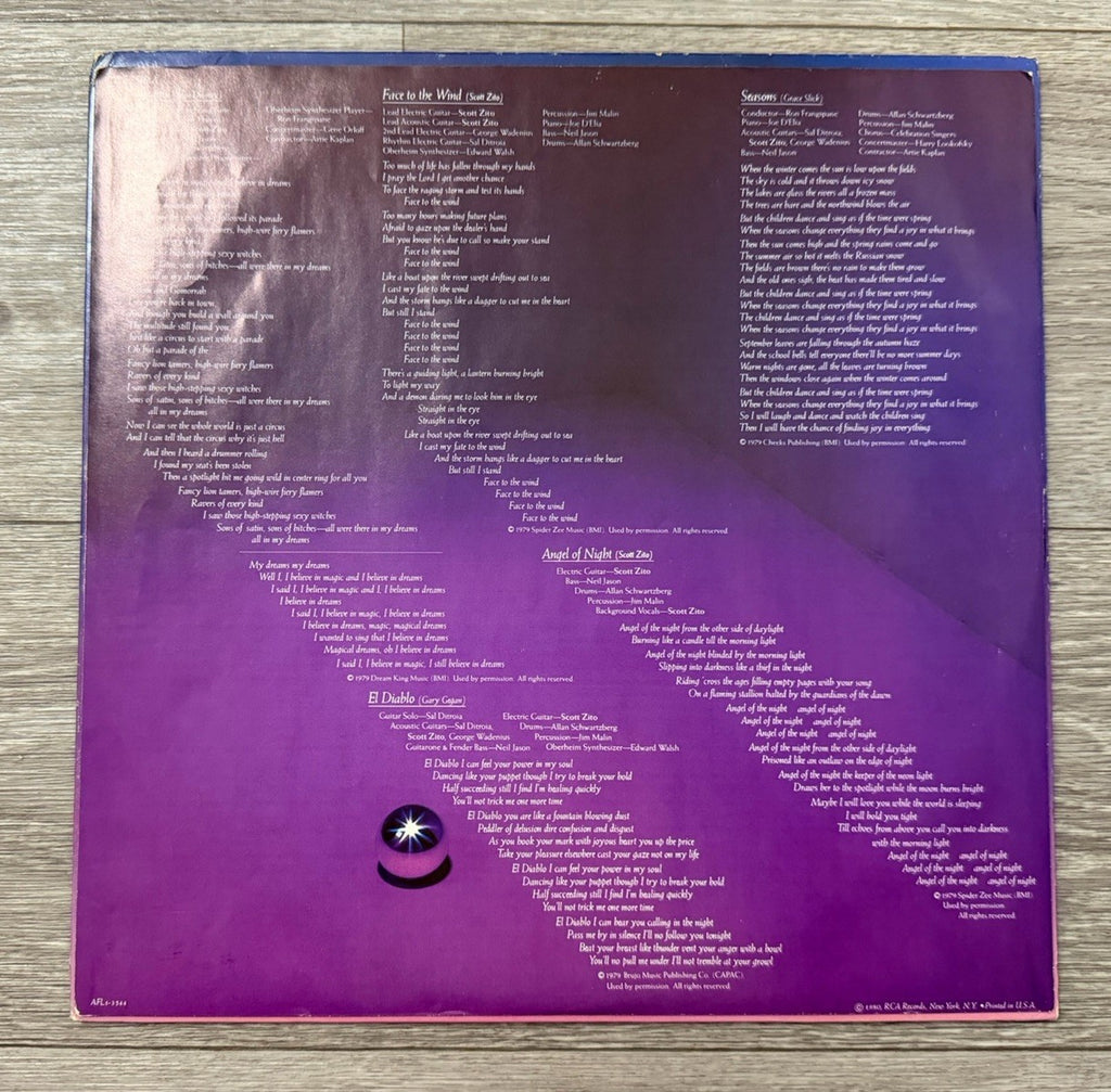 Grace Slick LP “Dreams” 1980 RCA AFL13544 VG+/EXC
