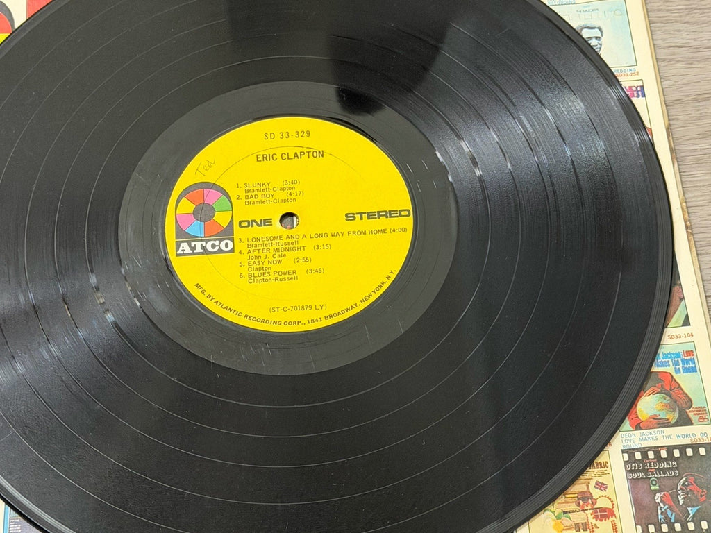 1972 Eric Clapton Eric Clapton LP Vinyl ATCO Rock 12" 33 RPM Stereo