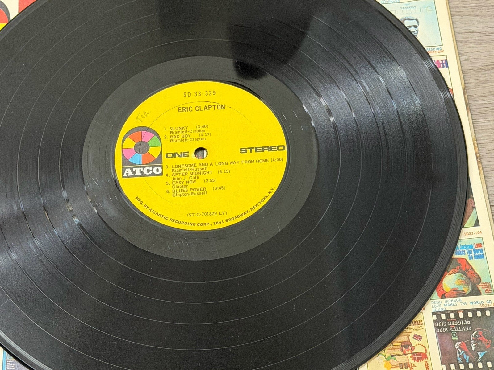 1972 Eric Clapton Eric Clapton LP Vinyl ATCO Rock 12" 33 RPM Stereo