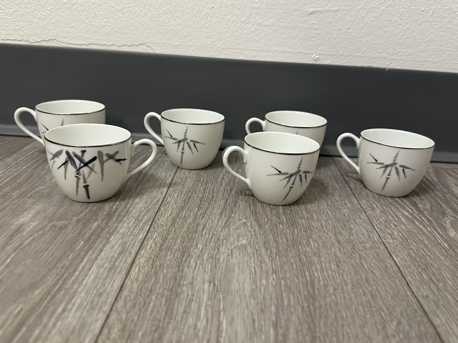 VINTAGE Noritake Bamboo 2133 Sake / Demitasse Cups Set of 6, 2 in