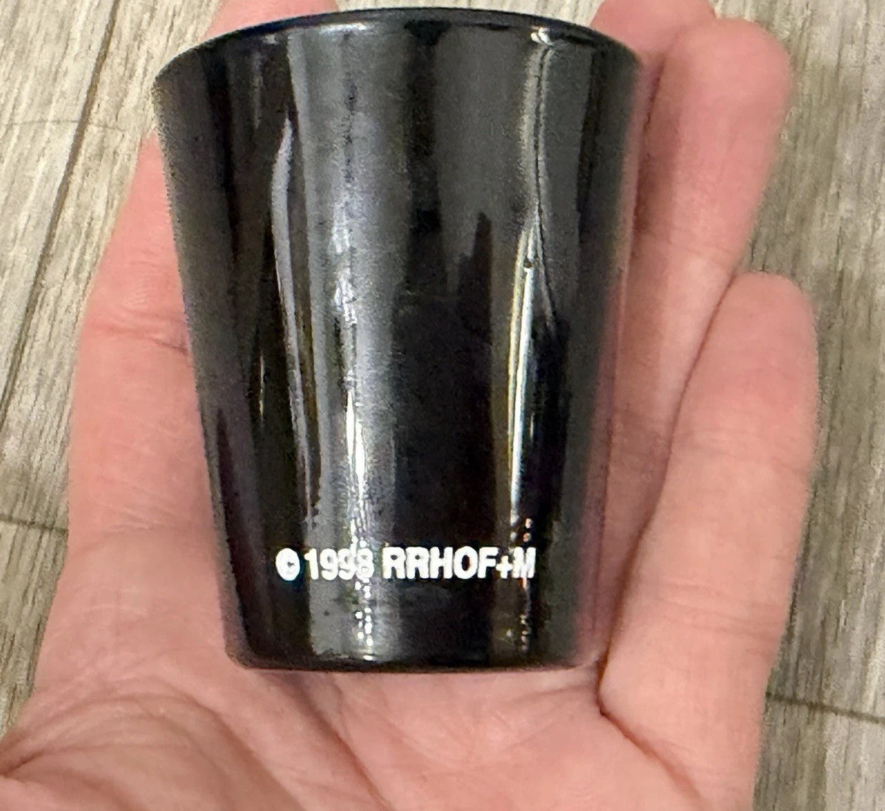 ROCK & ROLL HALL OF FAME MUSEUM SHOT CUP CERAMIC 1998 CLEVELAND OHIO
