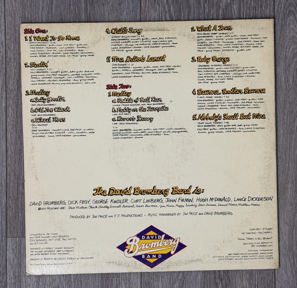 David Bromberg Band - Reckless Abandon LP - 1977 VG/G+ On Fantasy Records
