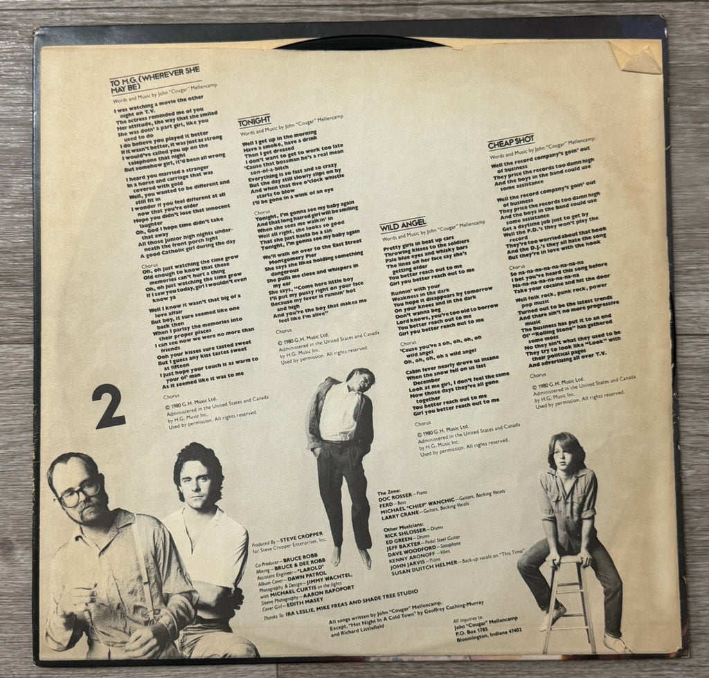 JOHN COUGAR- LP Nothin matters and what if it did 1980 Riva  vinyl