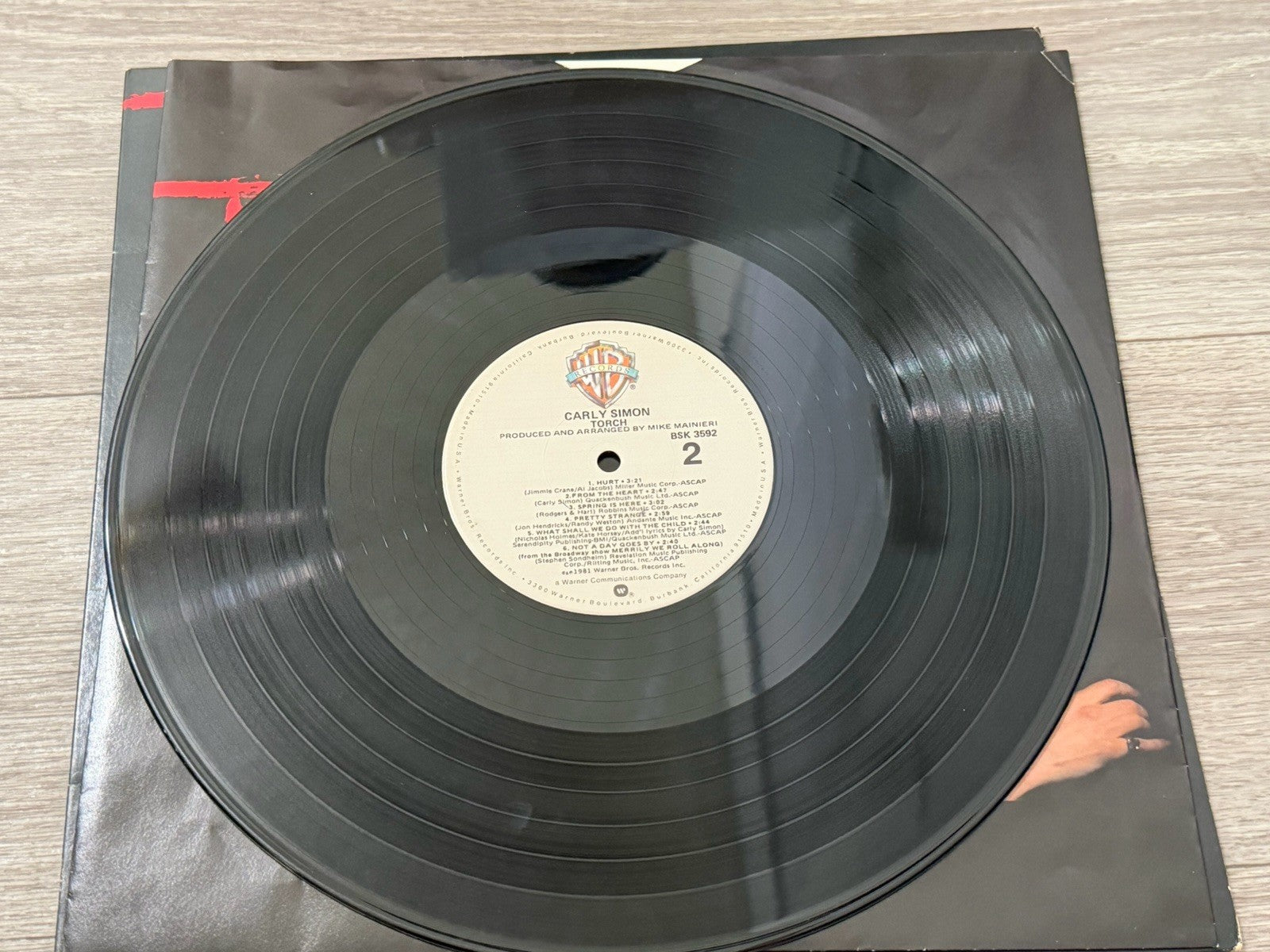 Carly Simon - Torch, Vinyl LP, First Pressing, 1981, Warner Bros., BSK3592