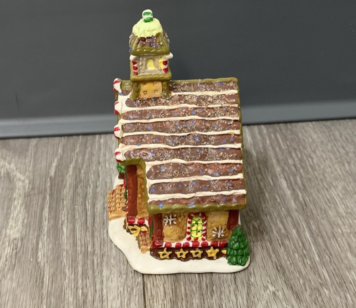 Ginger Frost Lane 2005 Christmas House Church Porcelain Ceramic 5” Tall