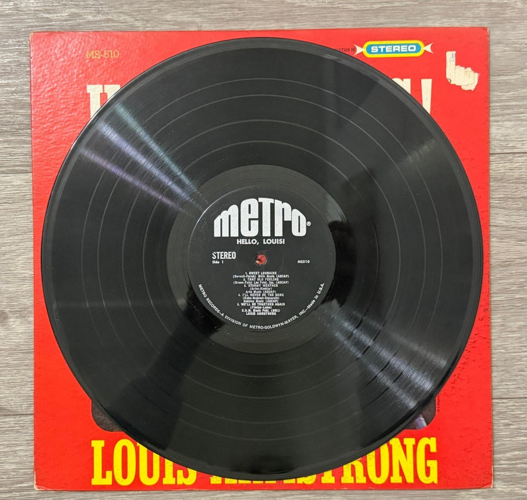 Louis Armstrong - Hello Louis! - 33-1/3, Stereo Vinyl Record - MS-510, 1965