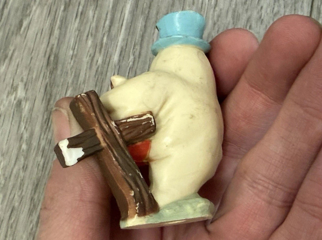 VINTAGE Ghost With Jack O’Lantern Figurine Halloween Plastic