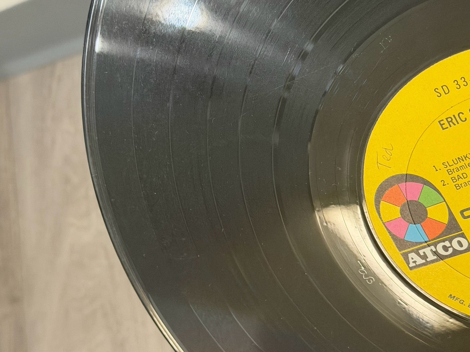 1972 Eric Clapton Eric Clapton LP Vinyl ATCO Rock 12" 33 RPM Stereo