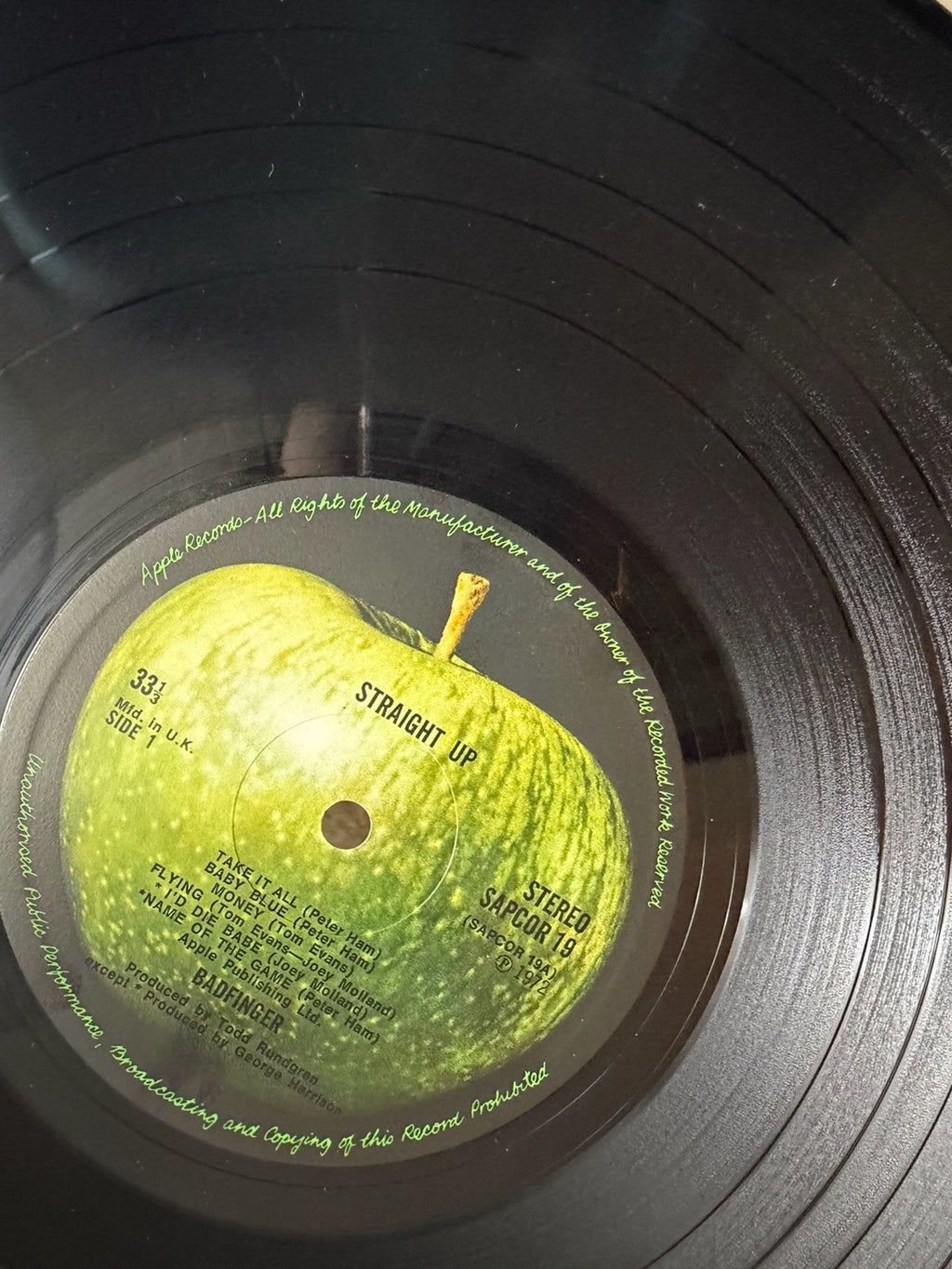 BADFINGER Straight Up LP Apple 1972 Stereo EARLIEST EVER UK 1st Press VG