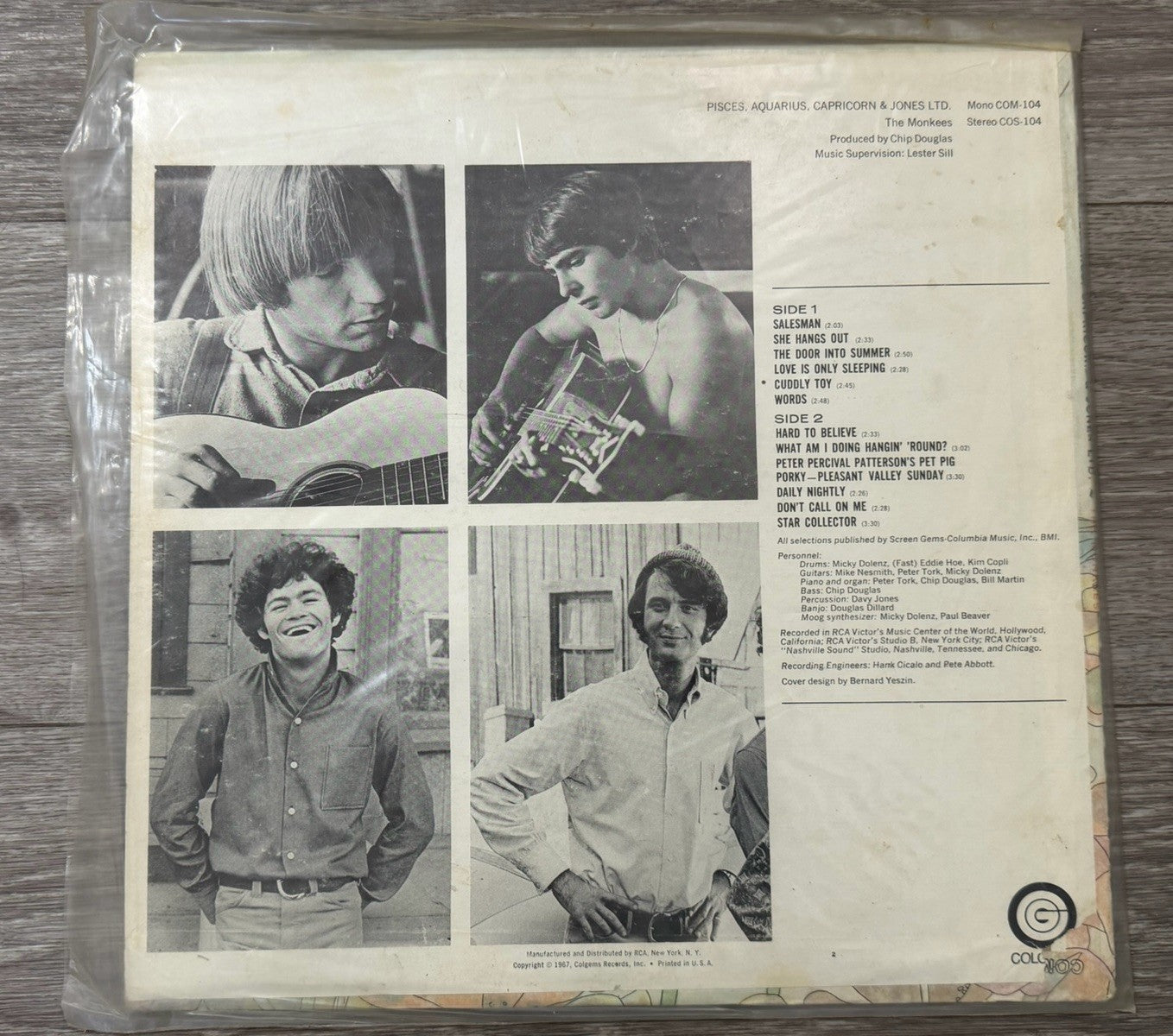 33 12" LP THE MONKEES PISCES AQUARIUS CAPRICORN & JONES LTD