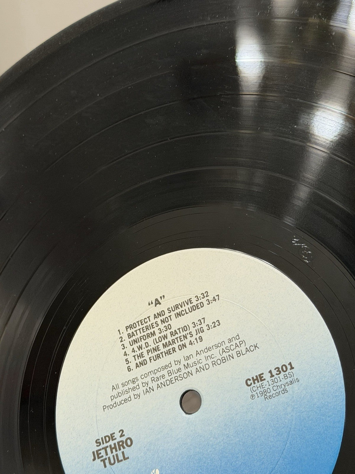 Vinyl LP - JETHRO TULL / A  1980 CHE 1301 Chrysalis