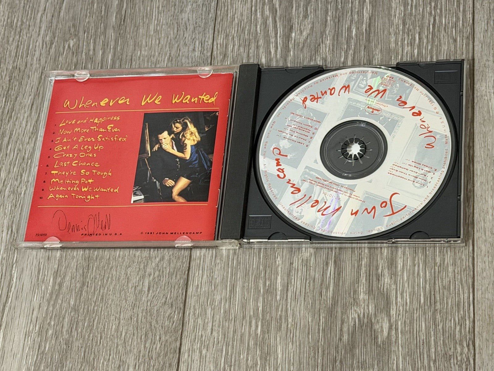 John Mellencamp – Whenever We Wanted CD 1991 Mercury Rock Album Tested VG