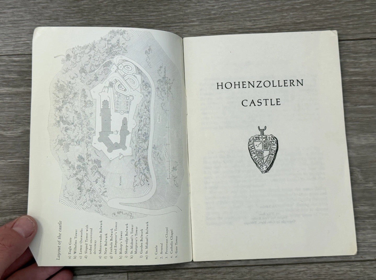 Vintage Burg Hohenzollern Castle Germany Mini Guide Booklet German History