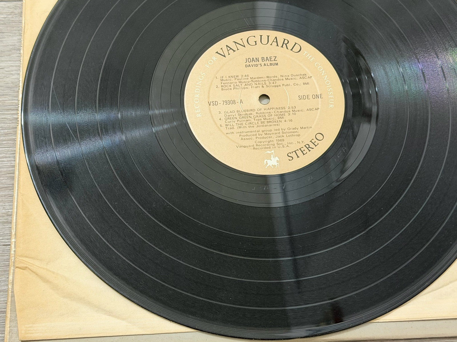 JOAN BAEZ” David's Album”  1969 Stereo Vinyl Vanguard  LP