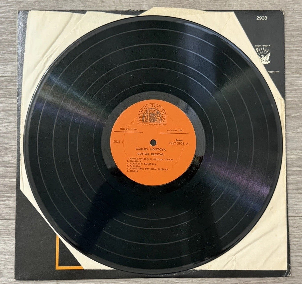 VINTAGE Carlos Montoya "Recital " Vinyl LP S-2896 2928 Stereo Record Album GOOD+